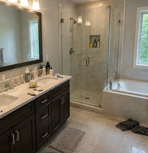 Bathroom before cleaning