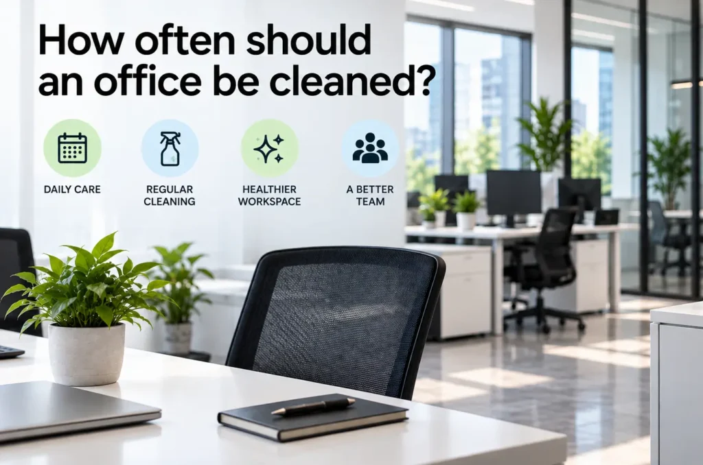 How often should an office be professionally cleaned?
