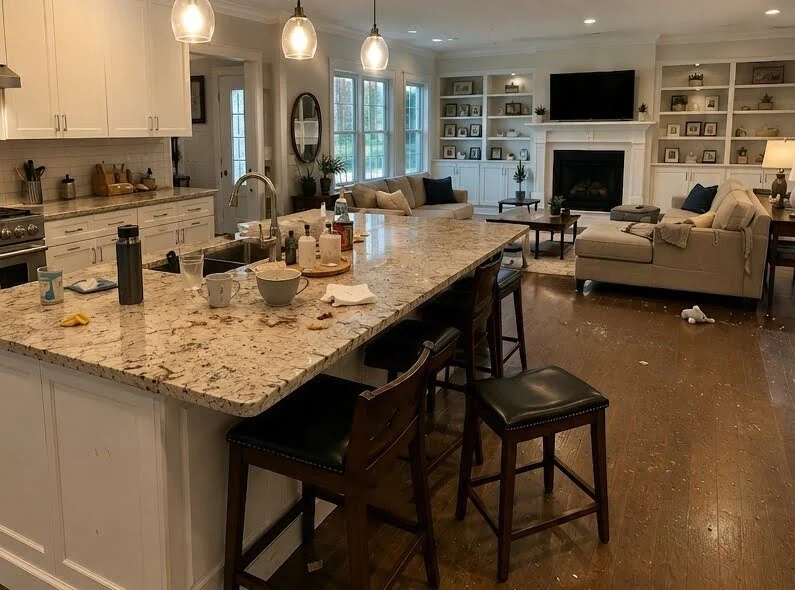 Kitchen cleaning before