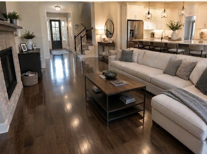 Living room after