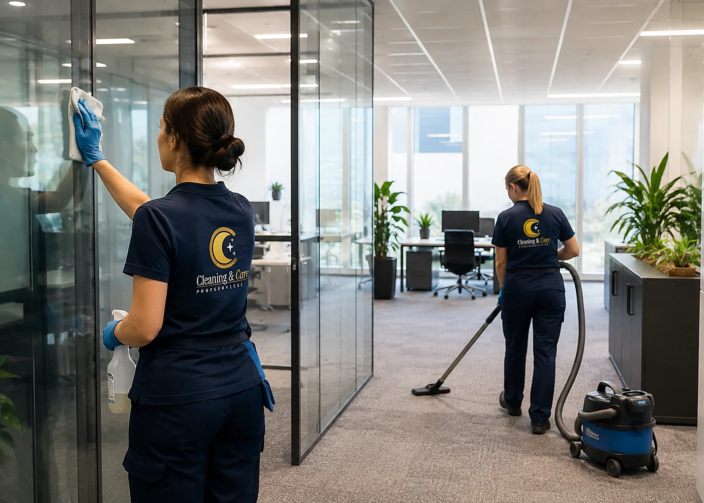 Commercial cleaning — spotless modern office