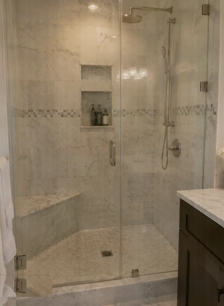 shower before cleaning